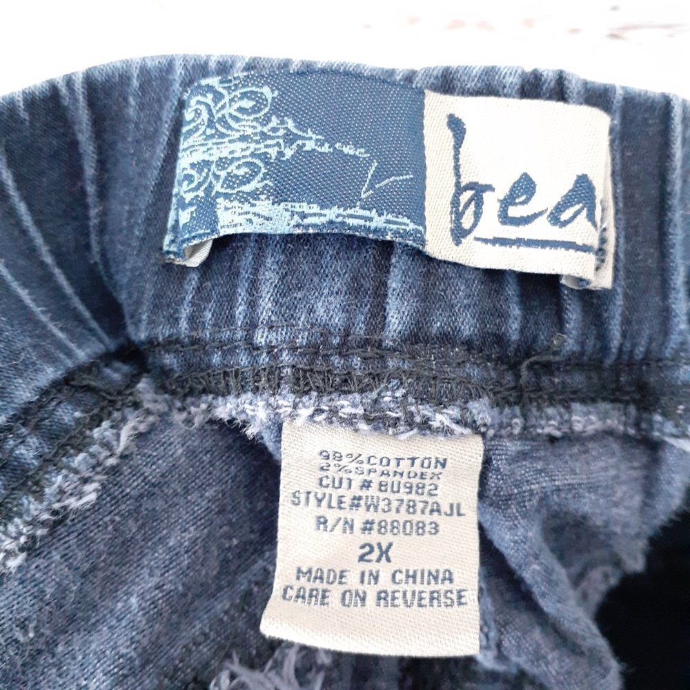 Beau Womens Jeggings 2X Jeans Pull On  Blue 680A - Picture 3 of 4